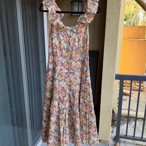 Veronica Beard Multicolor Floral Maxi Dress